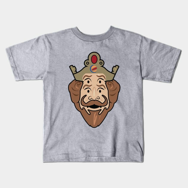 Fast Food King Double Eyes Kids T-Shirt by Gimmickbydesign